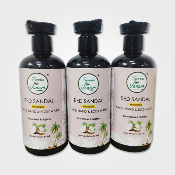 RED SANDAL FACE HAND BODY WASH WITH COCONUT OIL 250ml