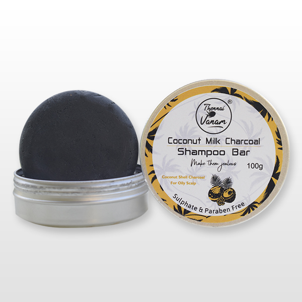 COCONUT SHELL CHARCOAL SHAMPOO BAR 100g